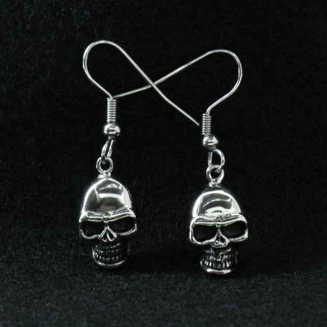Official Hot Leathers JWE1102 Stainless Steel Skull Earrings Comfortable