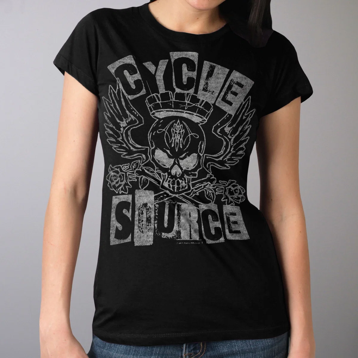Original Design Cycle Source CSL1013 Ransom Ladies Black T-Shirt Top-Quality