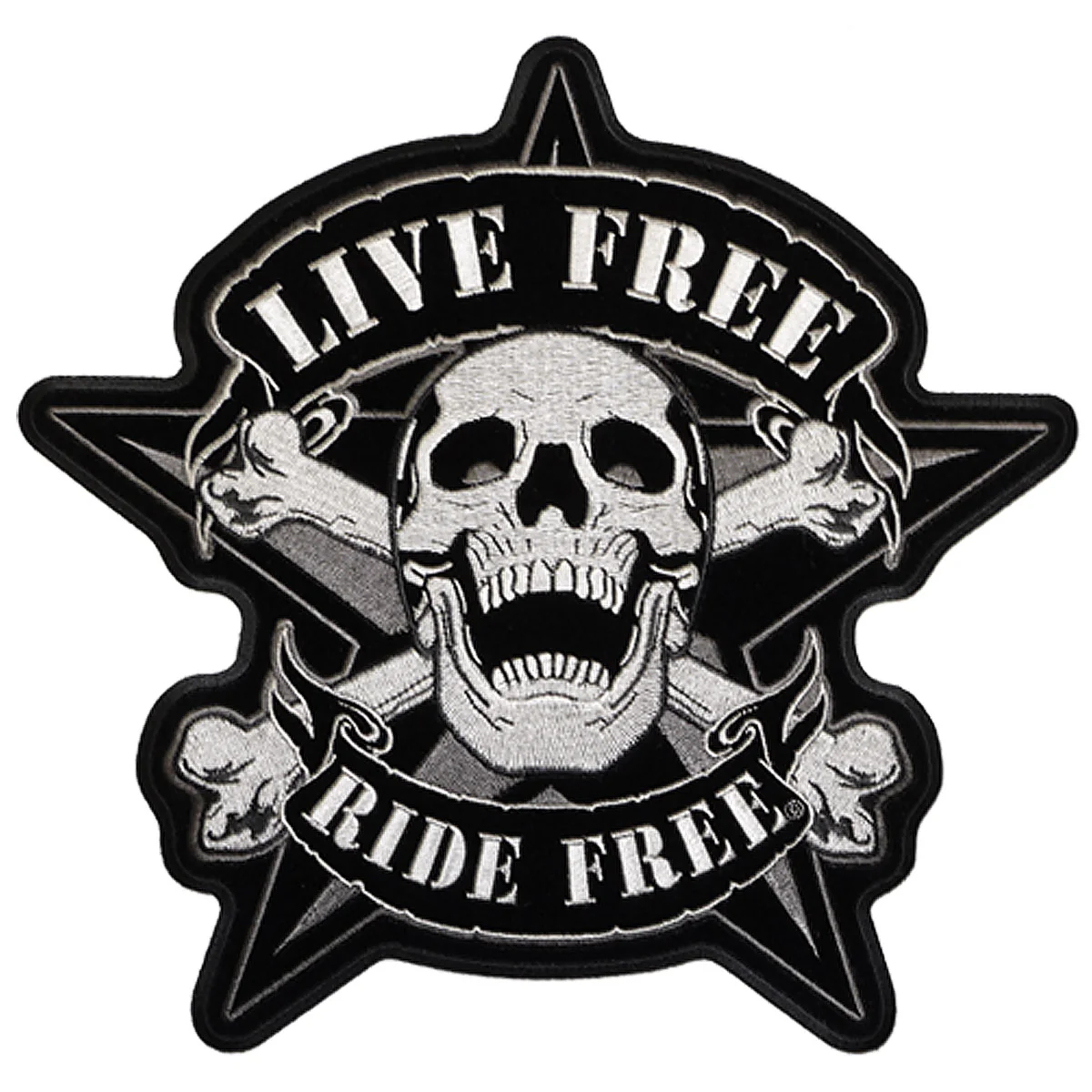 Advanced Hot Leathers PPA5108 Live Skull Biker 11 x 11 Patch Functional
