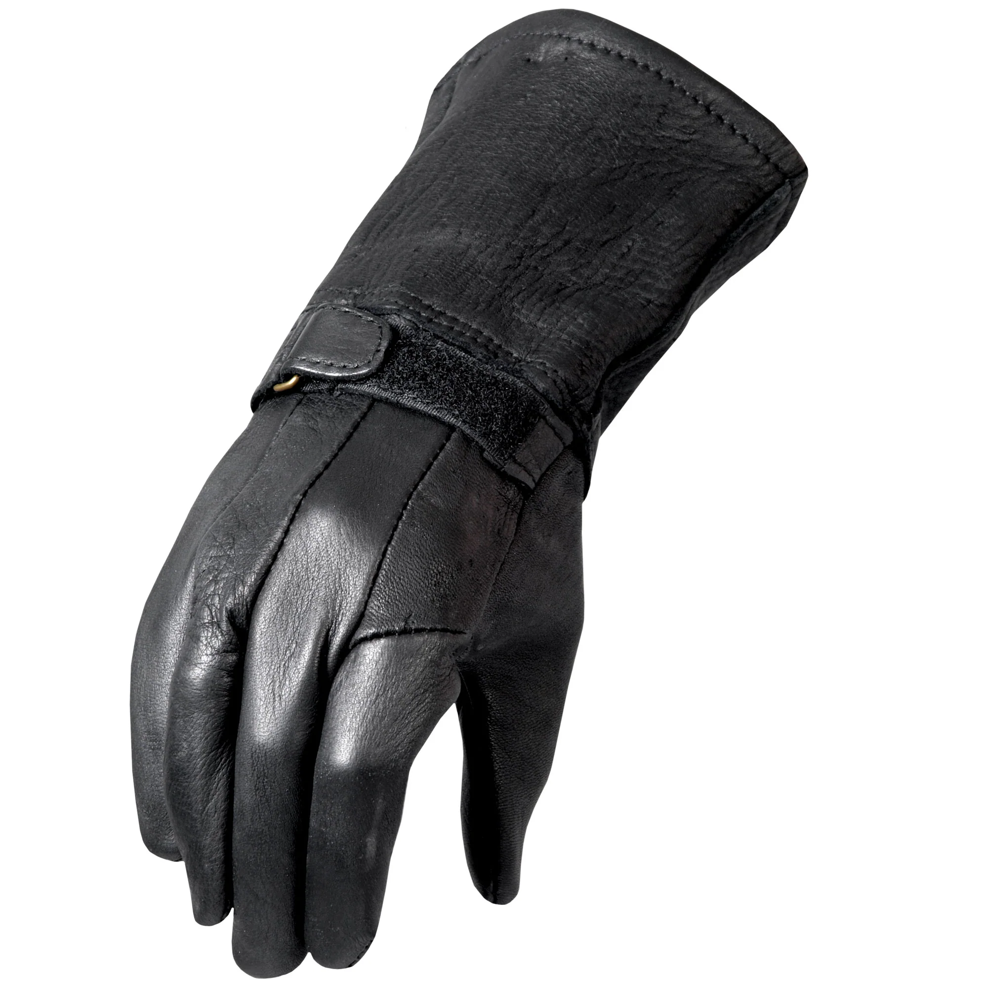 Relaxed Hot Leathers GVD1004 Classic Deerskin Unlined Heavy Duty Gauntlet Glove Verified