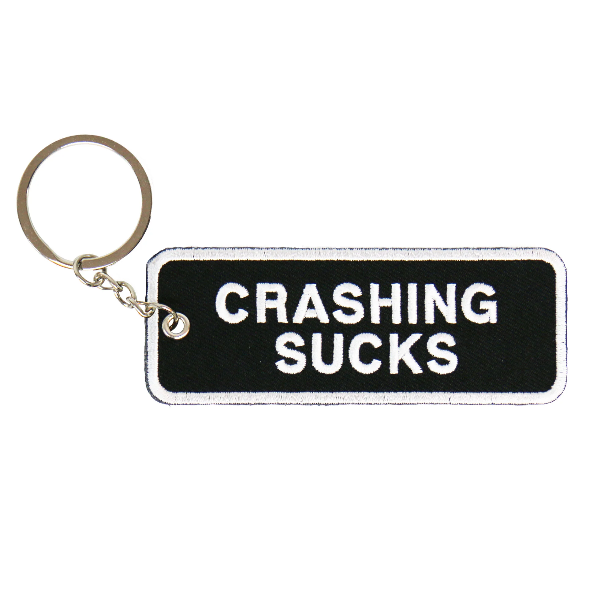 Premium Hot Leathers KCH1046 Crashing Sucks Embroidered Key Chain Luxury