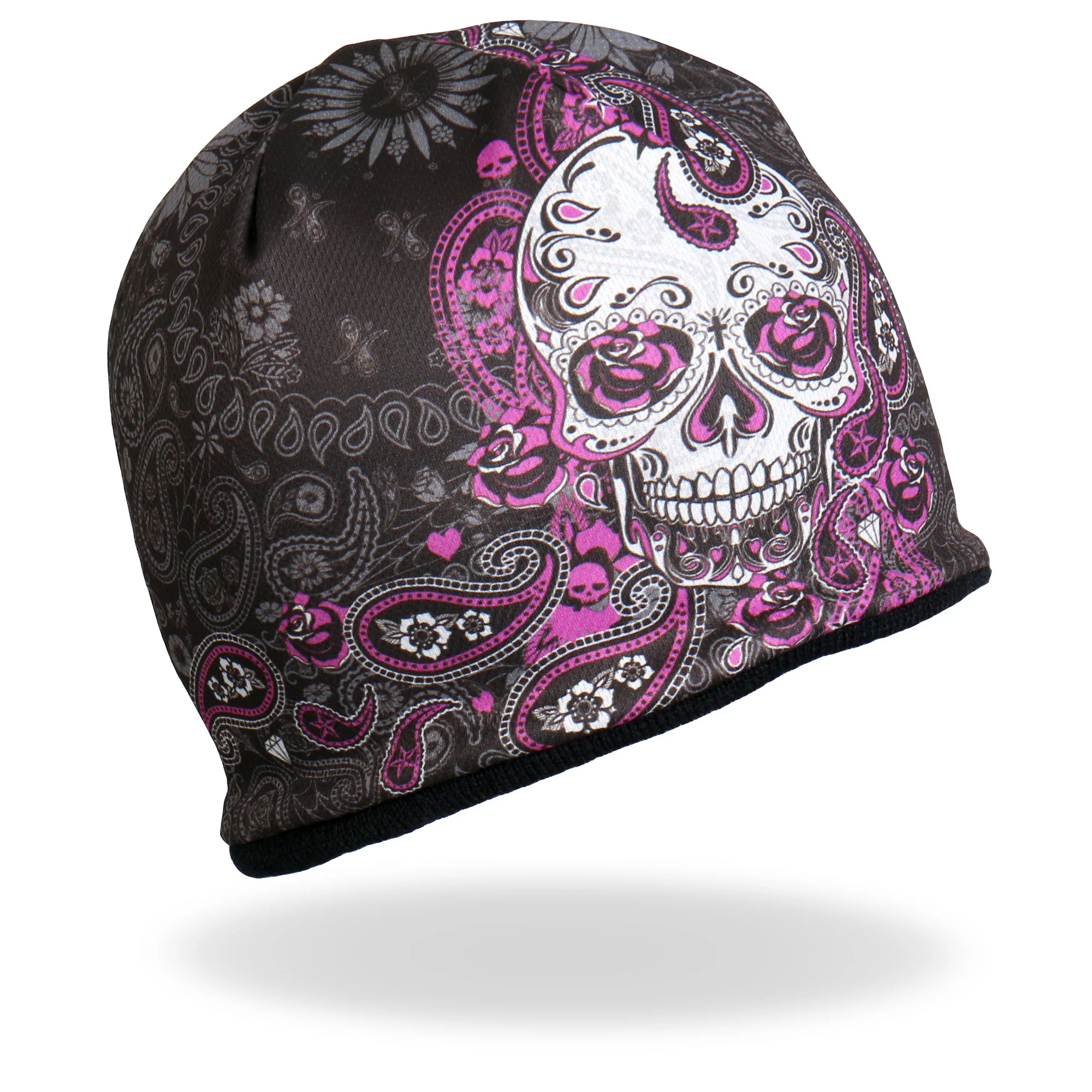 Comfortable Hot Leathers KHC1030 Sublimated Sugar Paisley 2 Beanie Healthy