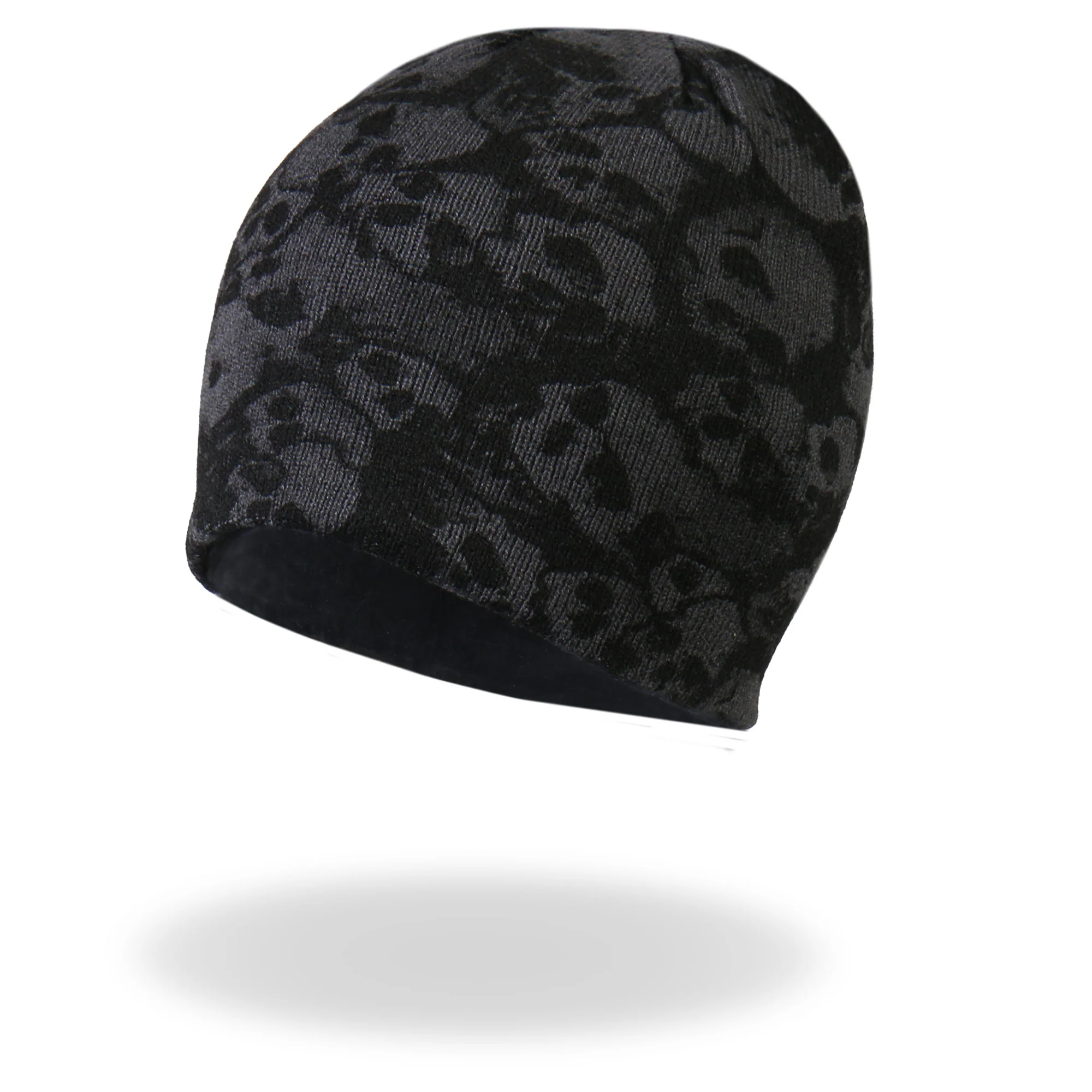 Certified Hot Leathers KHB1036 Ancient Skulls Knit Cap Official