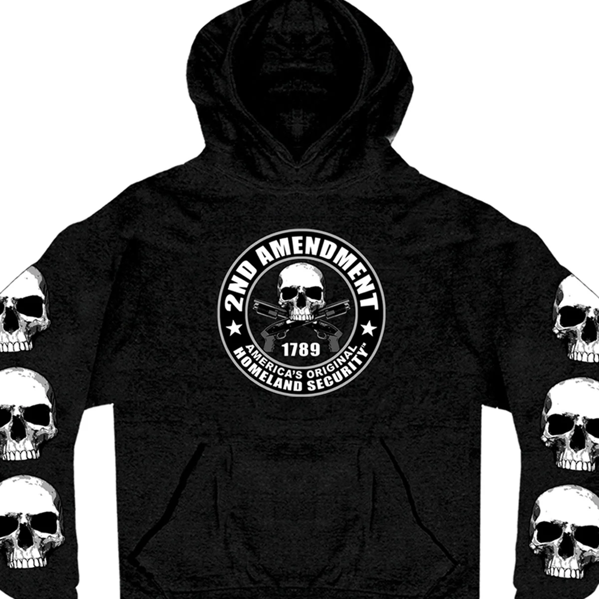 Detailed Hot Leathers GMS4200 Men s Celtic Cross Pocket Black Hoodie Modern
