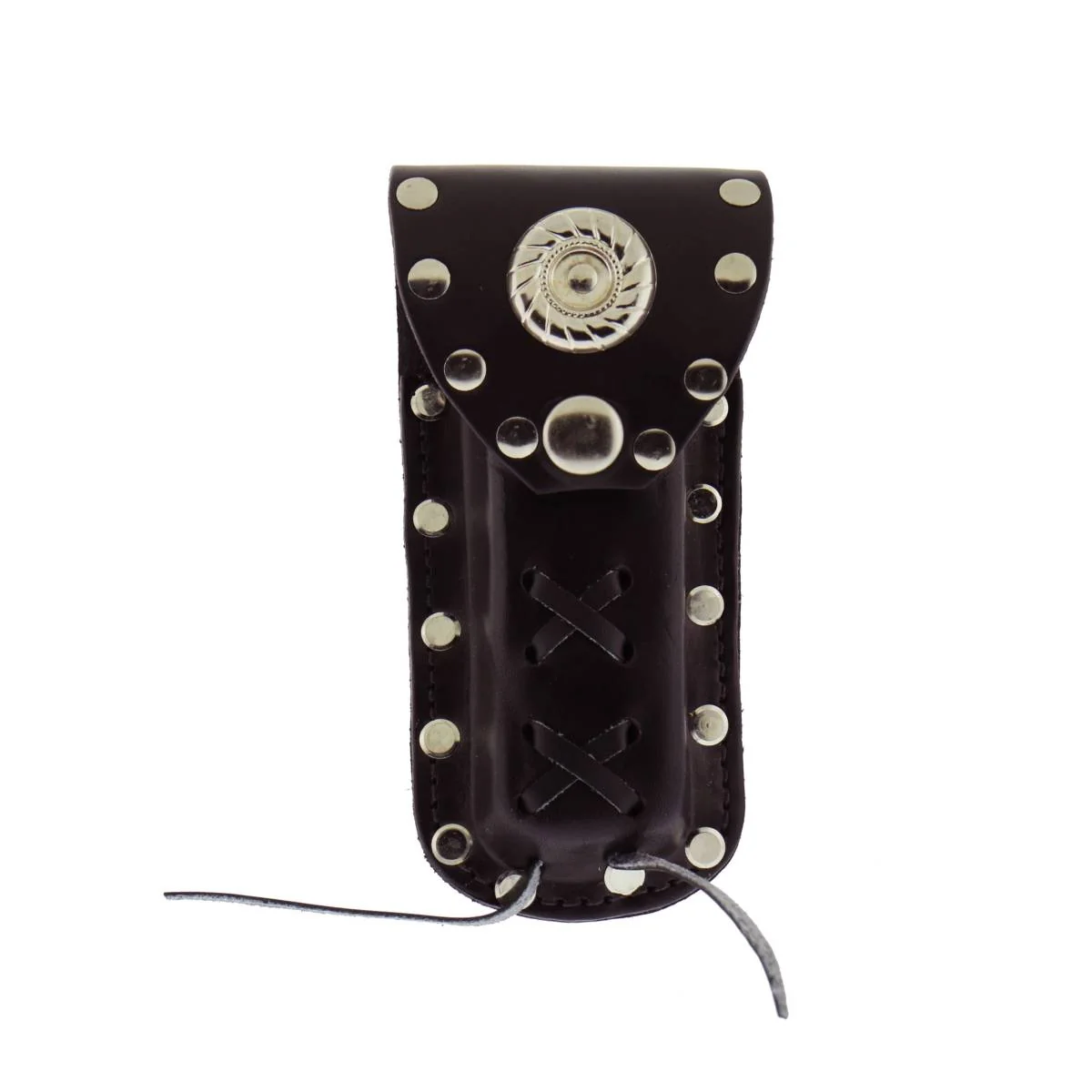 Eco-Friendly Hot Leathers CSF1001 Leather Knife Case with Rivets and Snap Closure Authentic