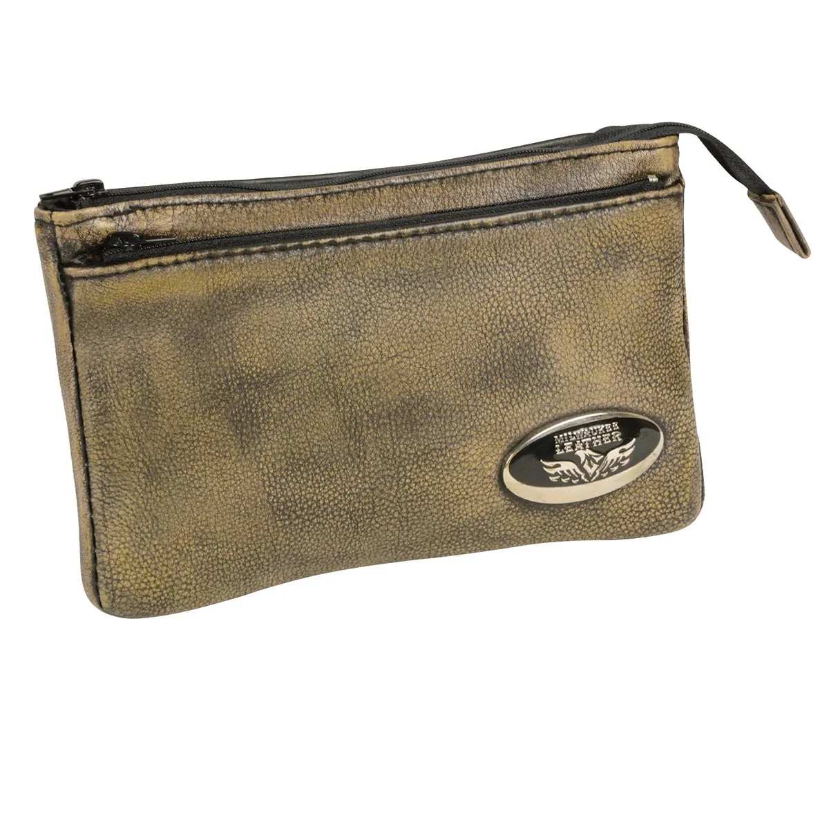 Crafted Milwaukee Leather MP8820 Women’s Retro Brown Leather Shoulder Bag with Zipper Closure and Leather Strap Optimized