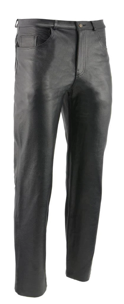 Elegant M-Boss Motorcycle Apparel BOS15570 Men s Black Jean Style Leather Pants Artisan