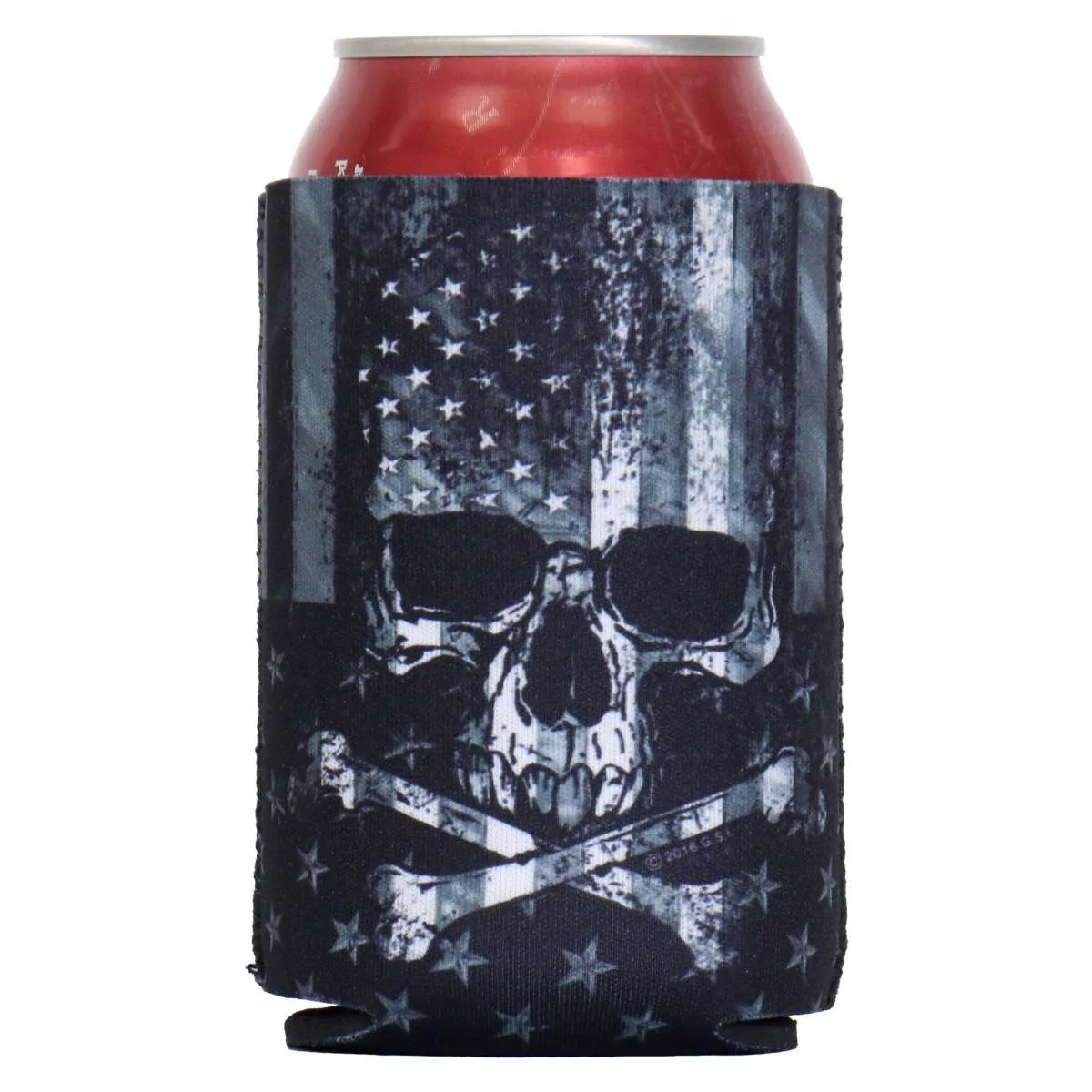 Fine Hot Leathers Gray Skull Can Wrap BVK3001 Flexible