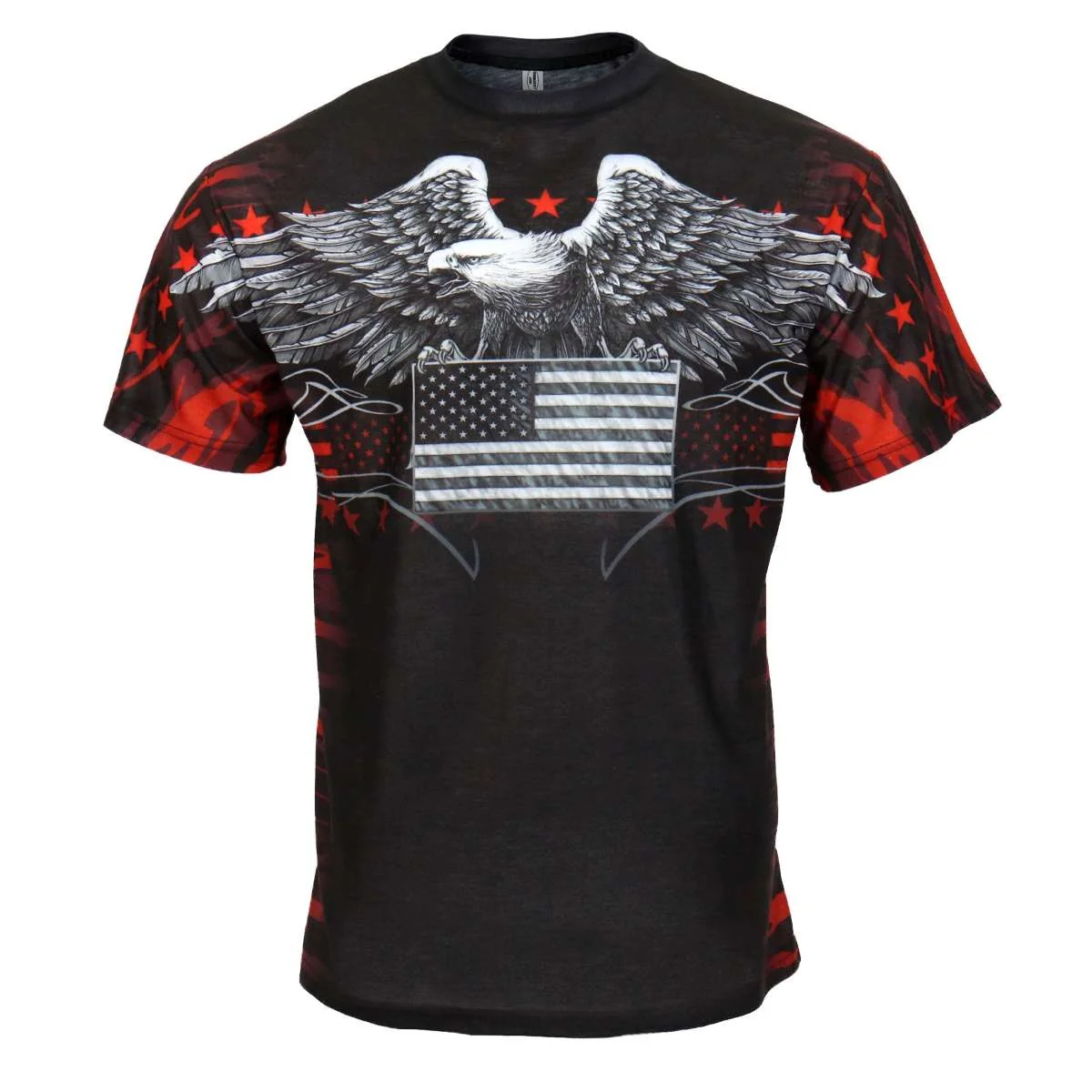 Certified Hot Leathers Men’s Camo Eagle 3D All Over Printed T-Shirt GMB1003 Fashionable