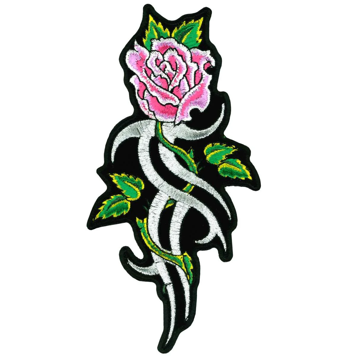 Smart Hot Leathers PCA5062 Metallic Tribal Rose Embroidered Iron On Patch PCA5062 Safe