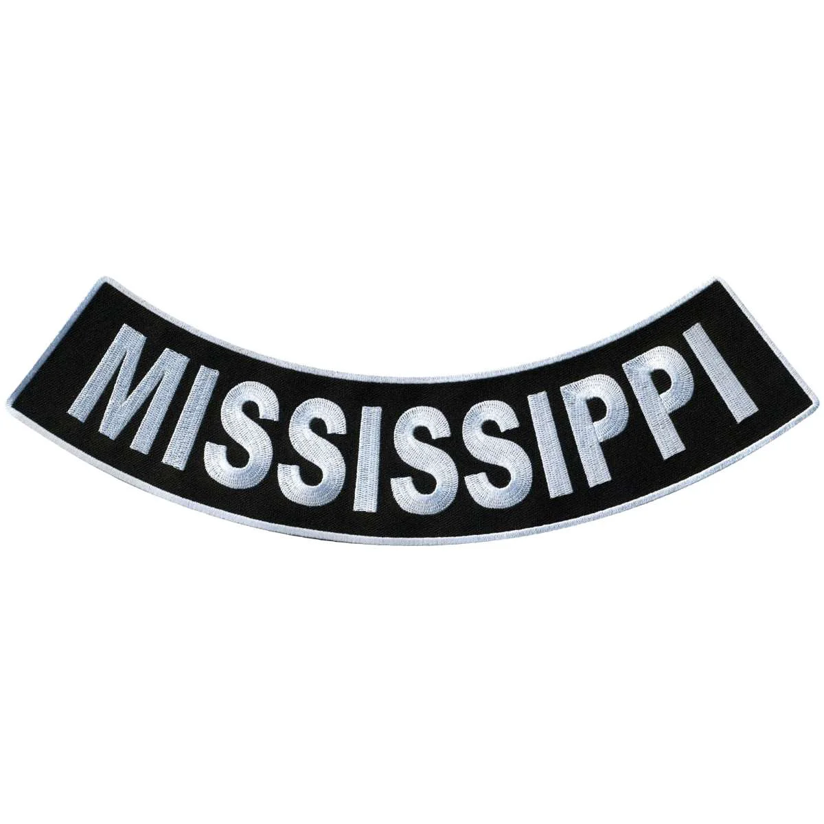 Safe Hot Leathers Mississippi 12 X 3 Bottom Rocker Patch PPM5047 Stylish