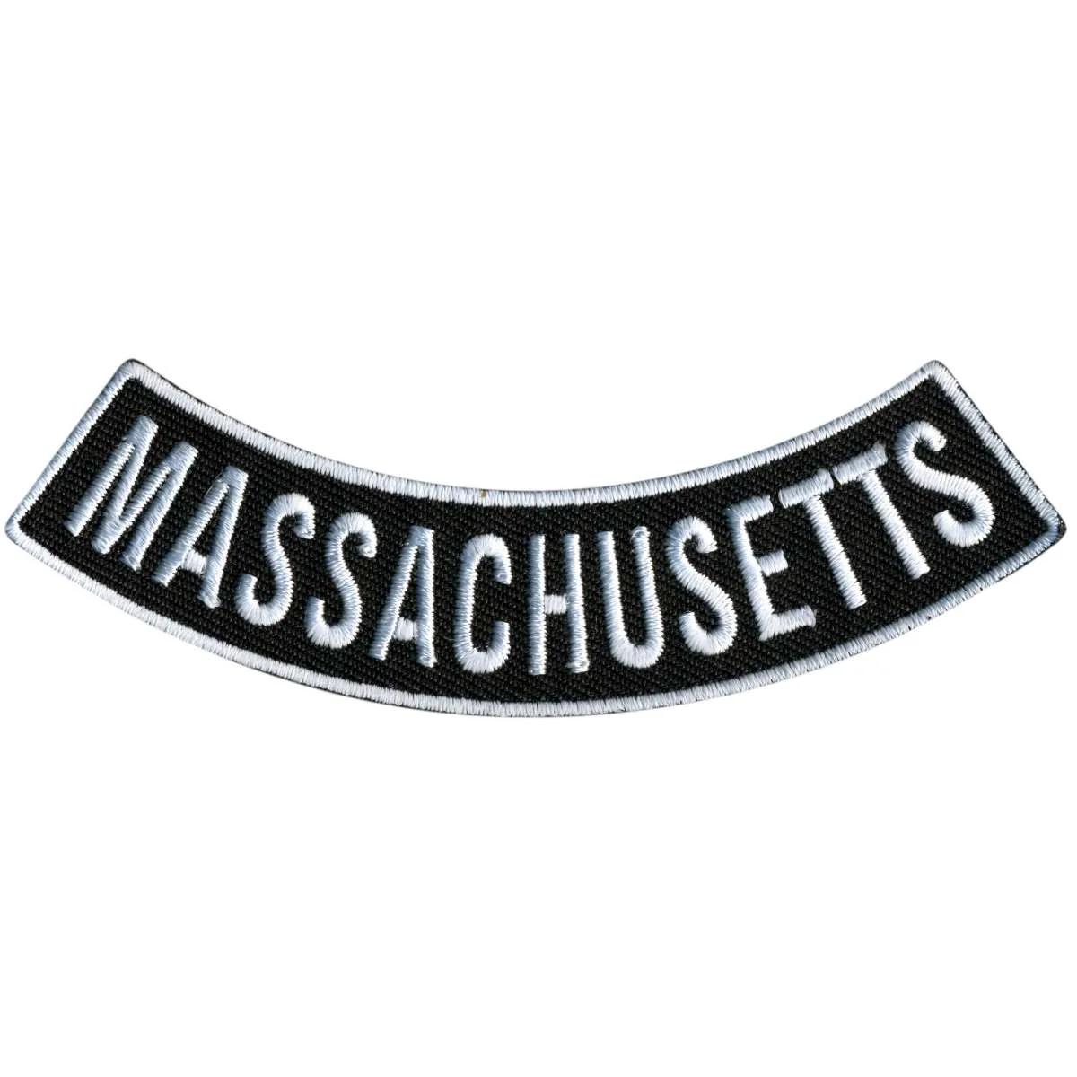 Safe Hot Leathers Massachusetts 4 X 1 Bottom Rocker Patch PPM5042 Top-Quality