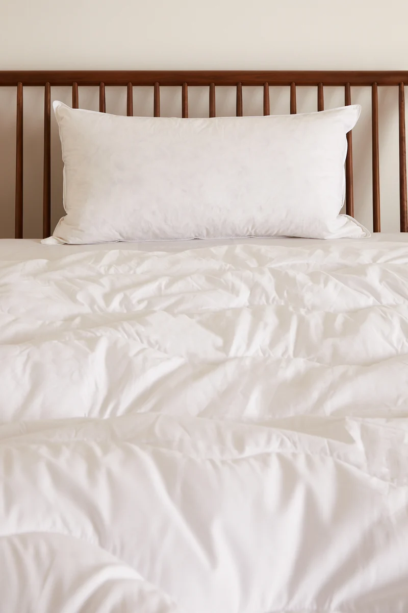 Dependable Foxford King Size Feather Down Pillow 50x90cm Refined