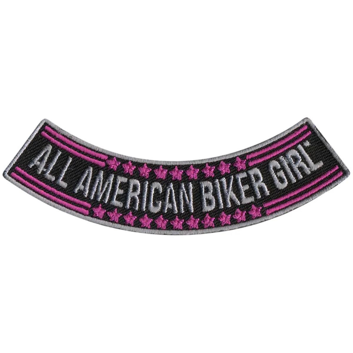 Fine Hot Leathers All American Biker Girl 4 X 1 Bottom Rocker Patch PPM5104 Carefully Designed