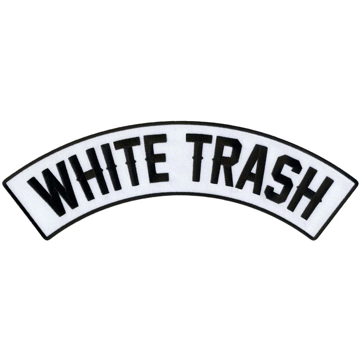 Functional Hot Leathers White Trash 12 X 3 Top Rocker Patch PPM4209 Green