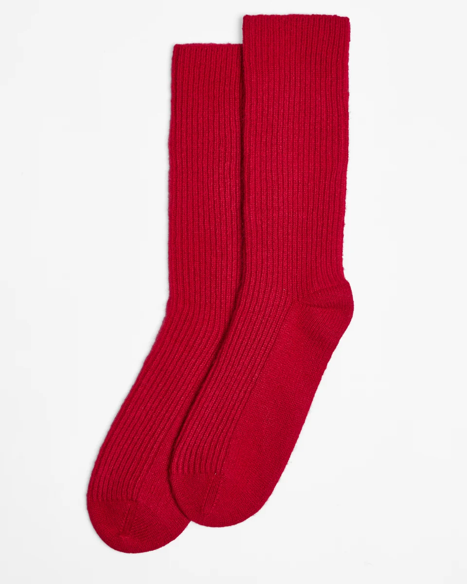 Minimalist Foxford Red Bed Socks Organic