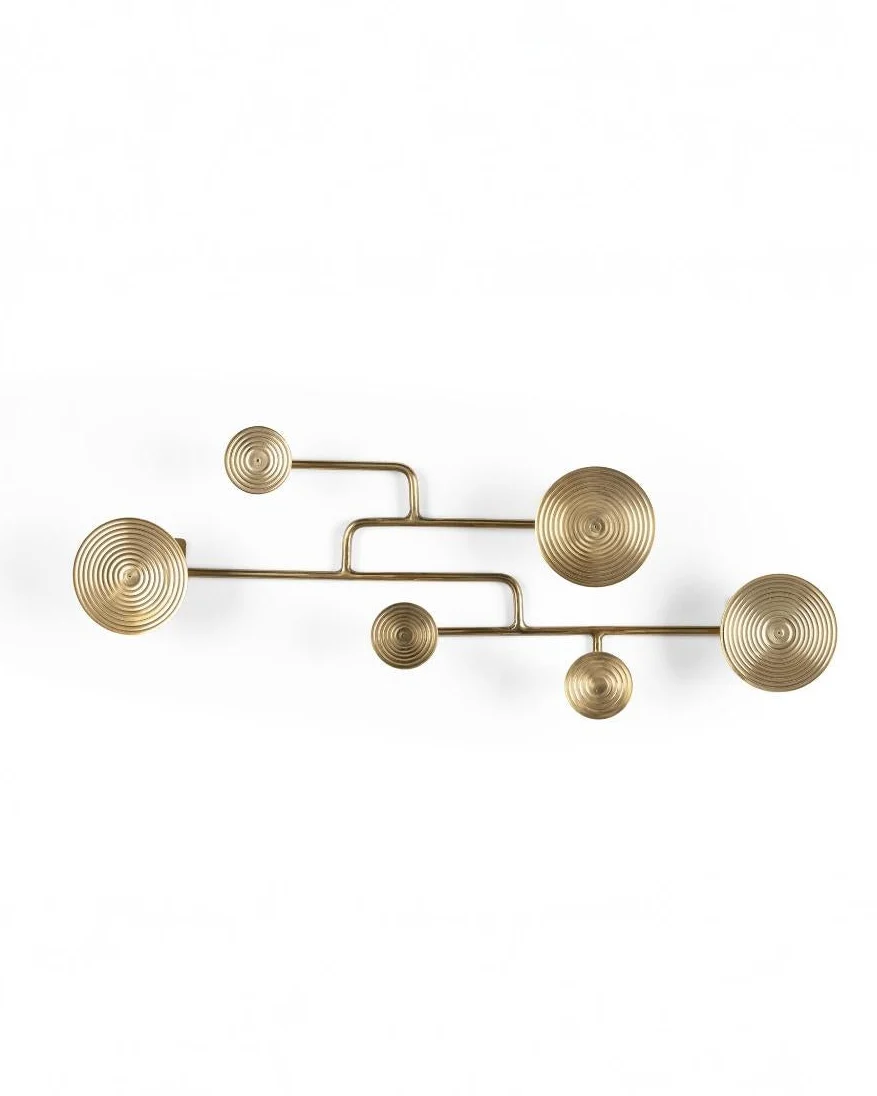 Certified Wall Coat Rack Hypnotising Brass Organic