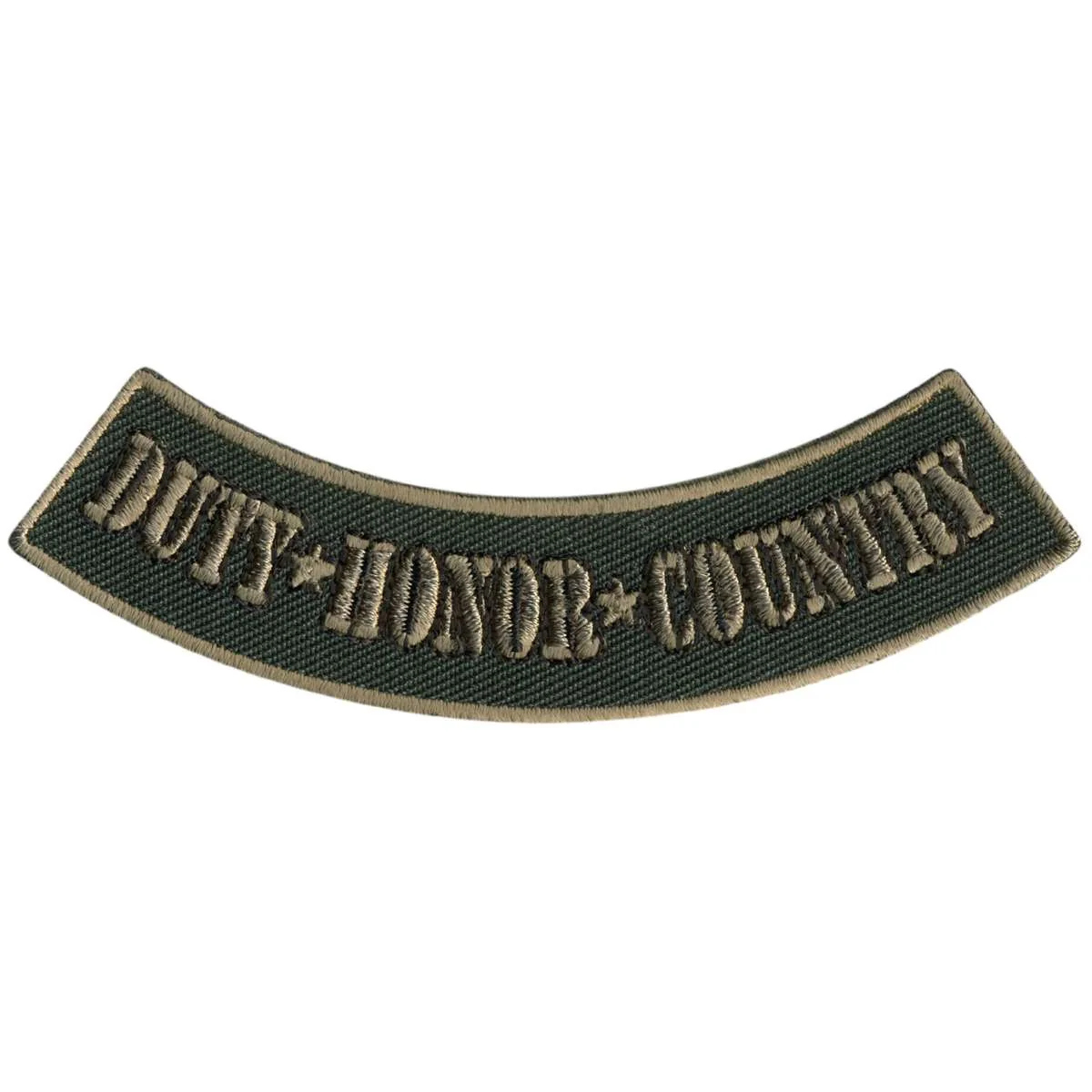 Traditional Hot Leathers Duty Honor Country 4 X 1 Bottom Rocker Patch PPM5130 Environmentally Friendly