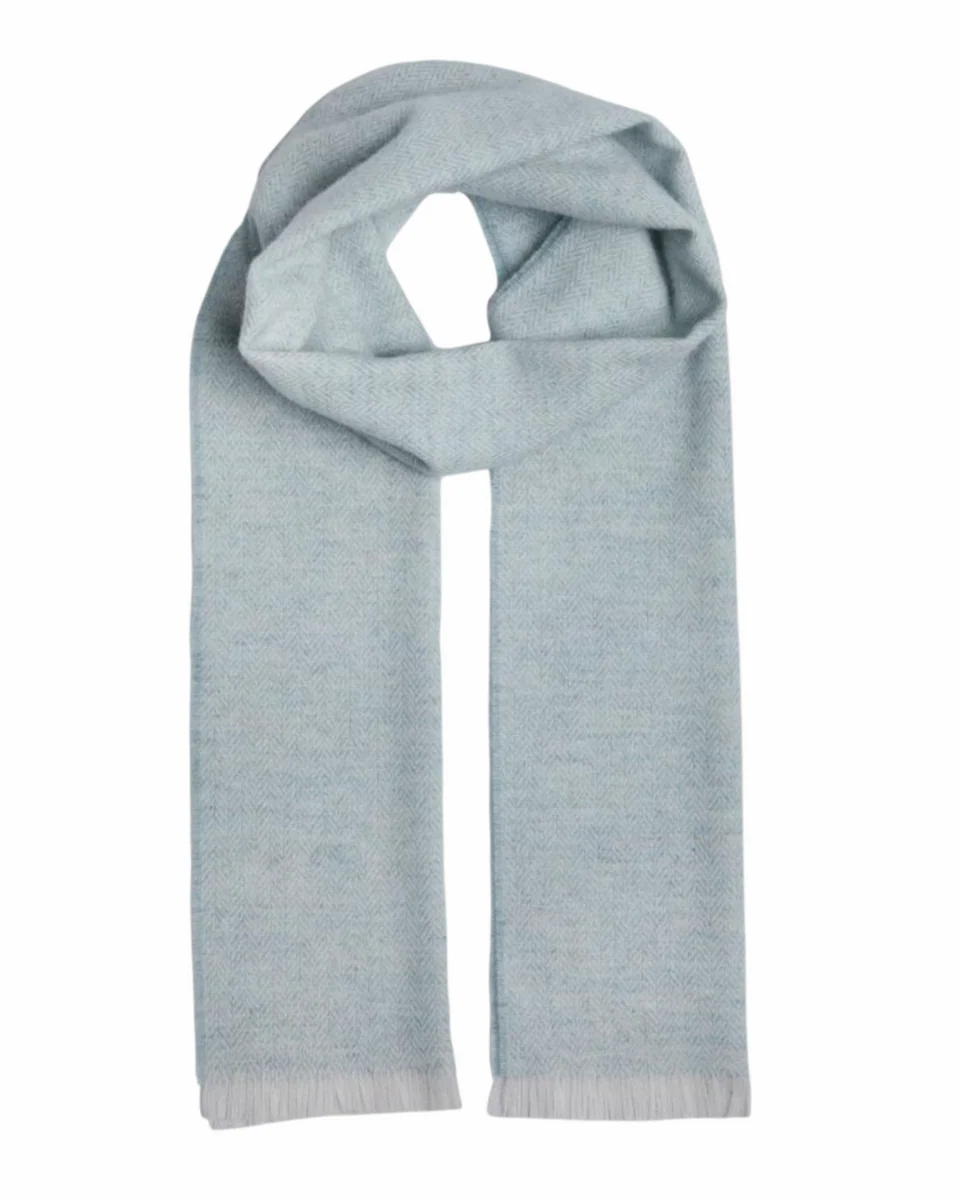 Sophisticated Foxford Silver Opal Lambswool Scarf Classic
