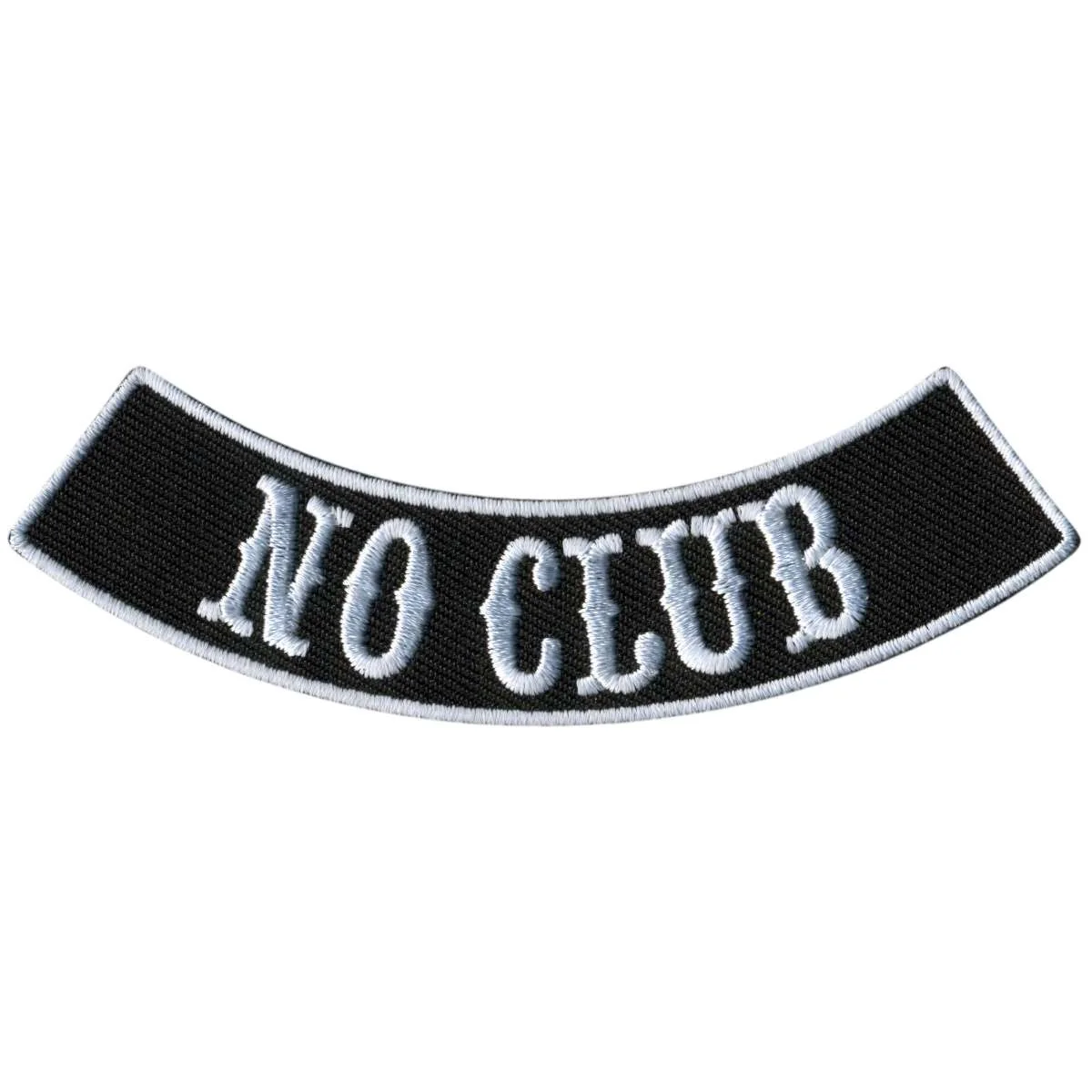 Practical Hot Leathers No Club 4 X 1 Bottom Rocker Patch PPM5172 Luxury