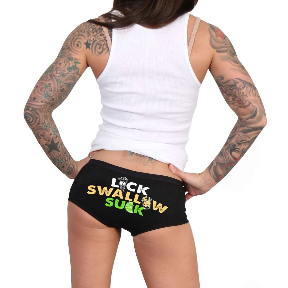 Pure Hot Leathers Lick Swallow Suck Boy Shorts PTB7578 Modern