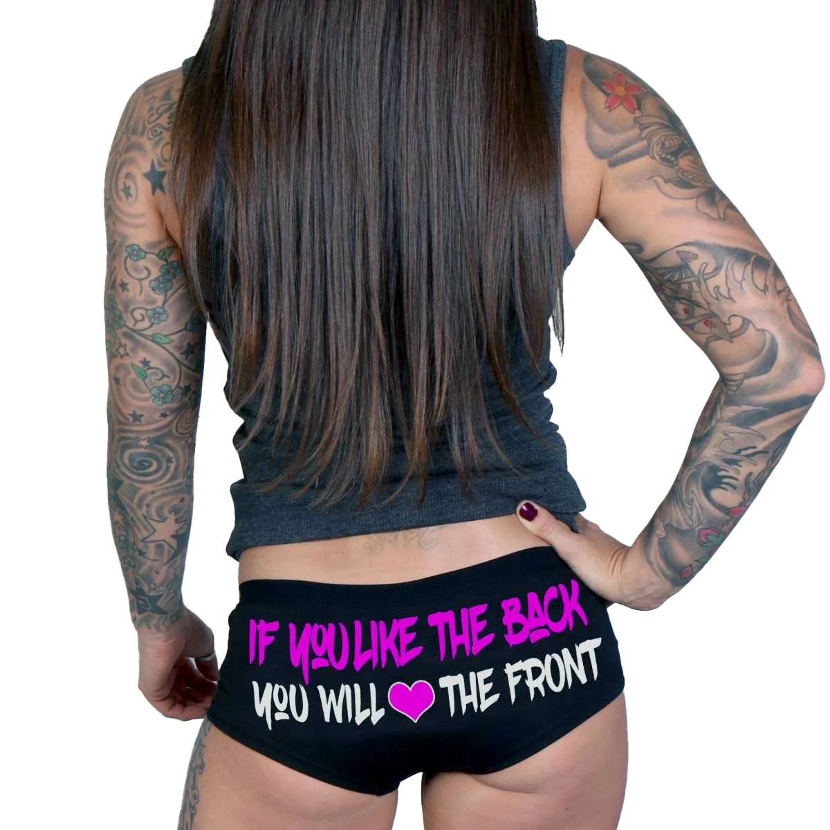 First-Class Hot Leathers If You Like The Back You Will Love The Front Boy Shorts PTB7477 Contemporary