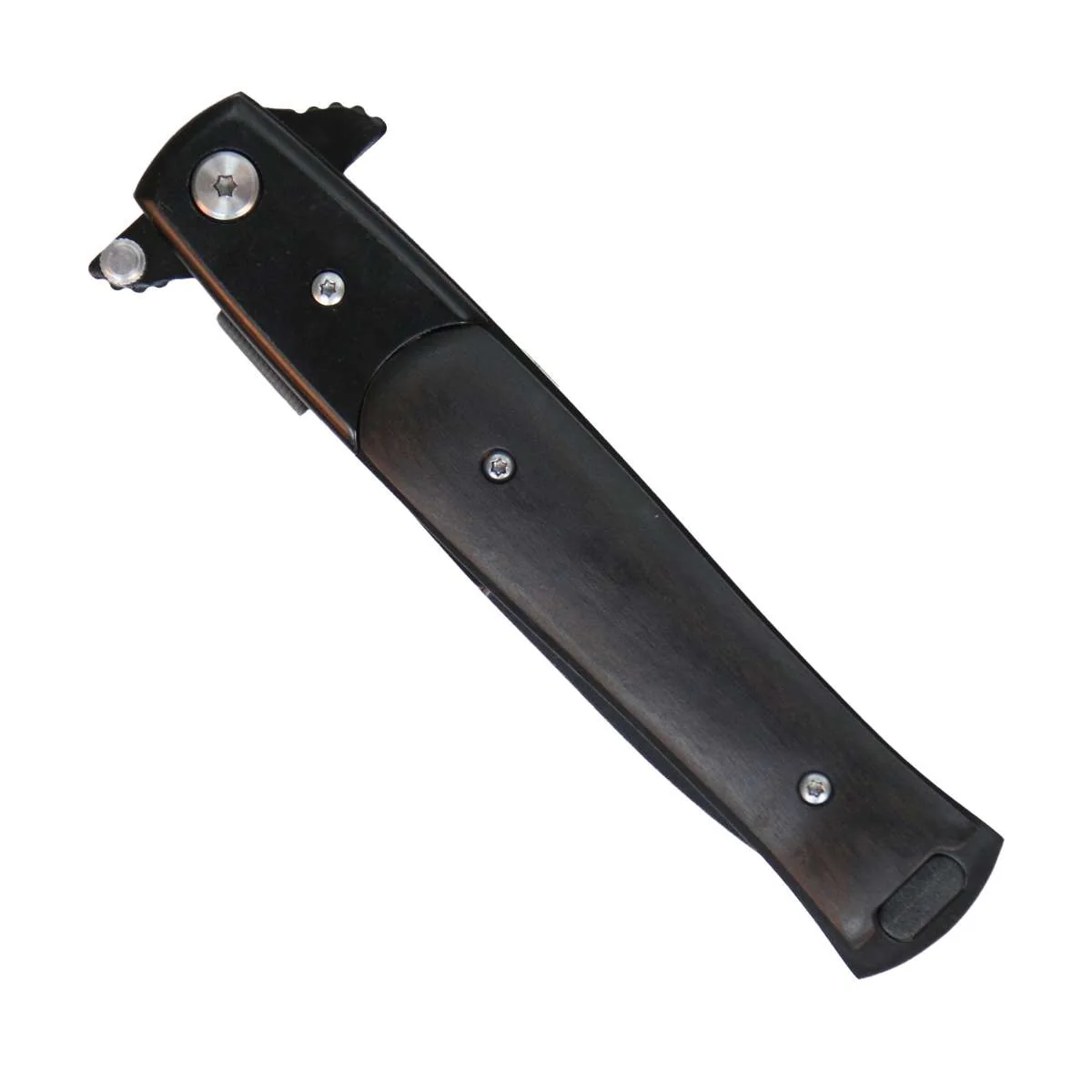 Secure Hot Leathers Stiletto w Black Wood Knife KNA1169 Outstanding