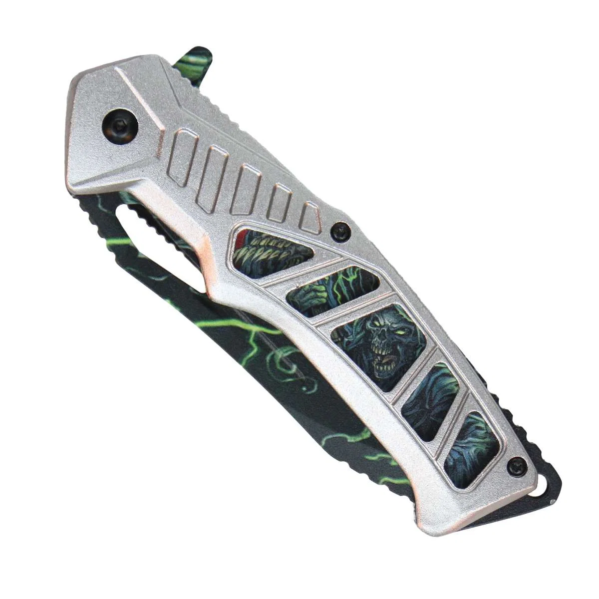 First-Class Hot Leathers Green Zombie Gas Knife KNA1144 Soft