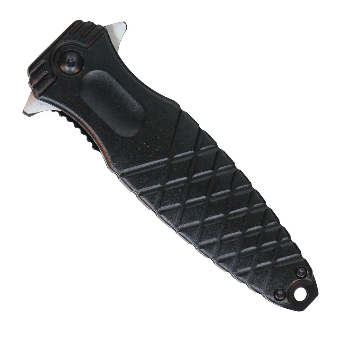 Genuine Hot Leathers Black Tactical Knife W Clip KNA1179 Green