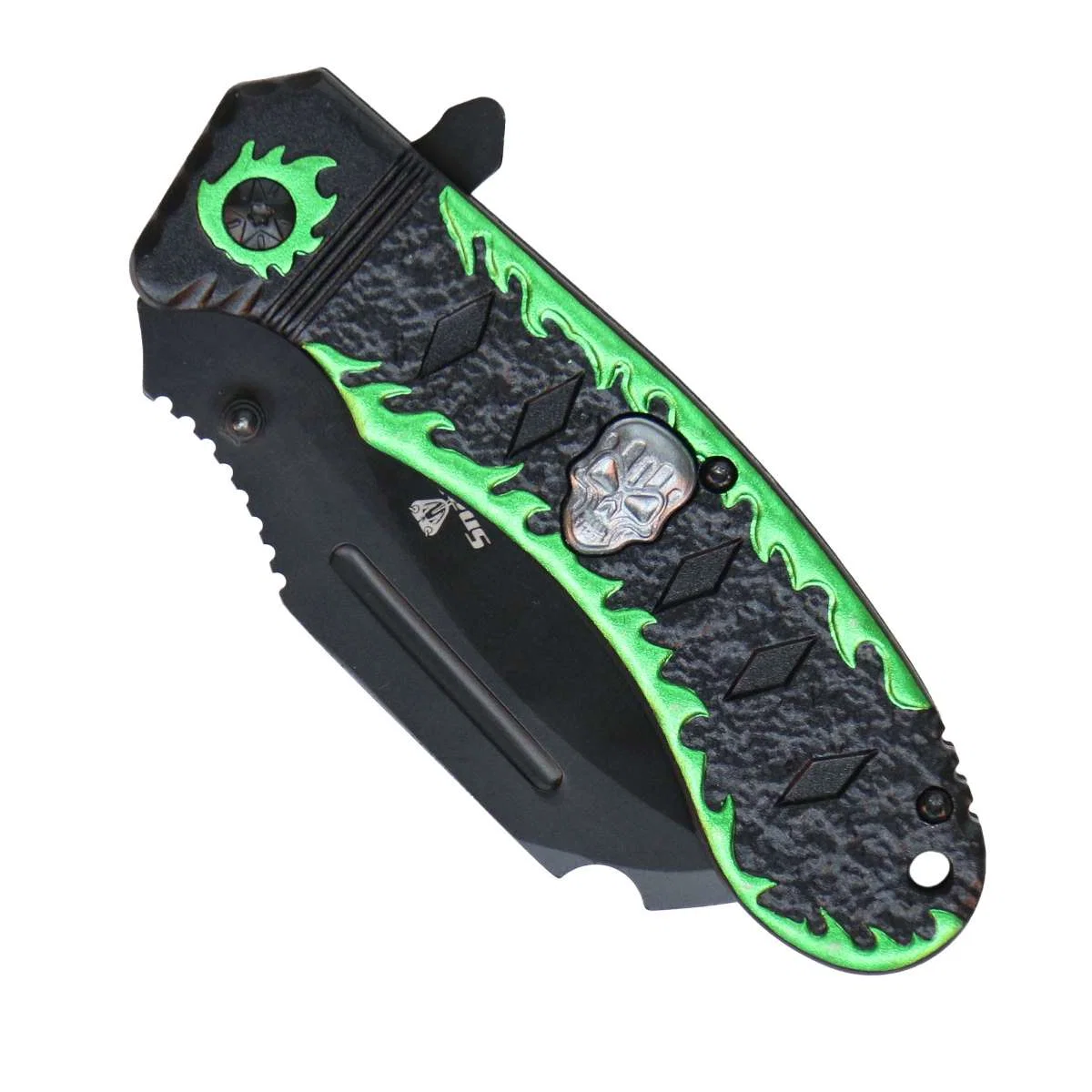 Quality Hot Leathers Skull Diamonds Knife KNA1158 Clean