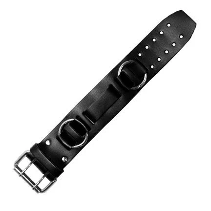 Secure Hot Leathers Leather Watch Band w Silver Rings WTB1016 Practical