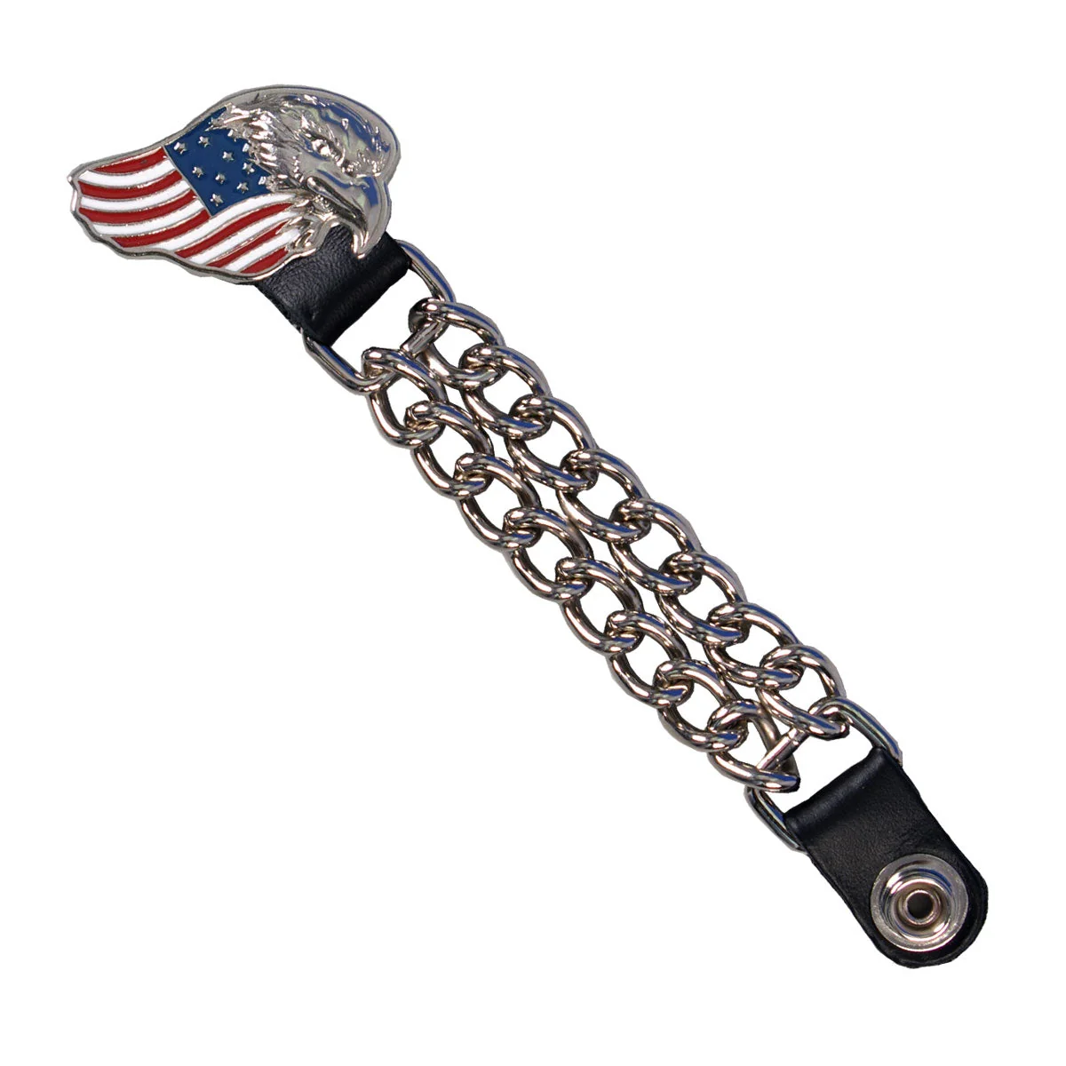 Stylish Hot Leathers Eagle Flag Chain Vest Extender VXC1007 Safe