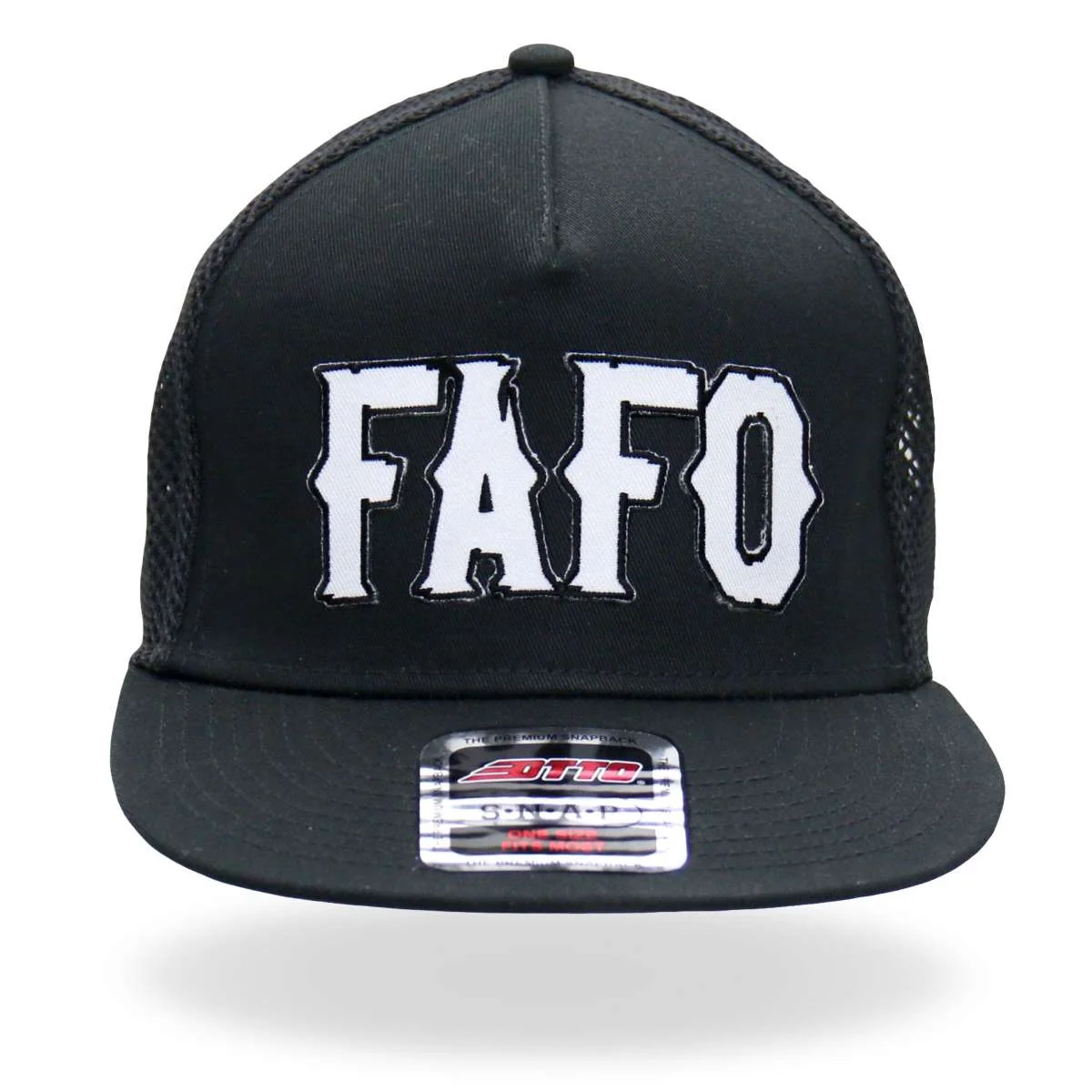 Contemporary Hot Leathers FAFO Snapback Hat with Under Bill Print GSH4005 Advanced