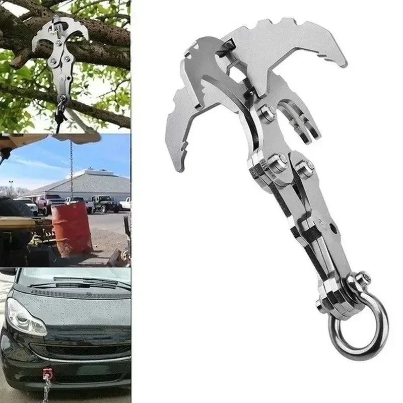 Natural Folding Grappling Hook – Multi functional Stainless Steel Survival Tool for Outdoor Climbing and Camping Classic