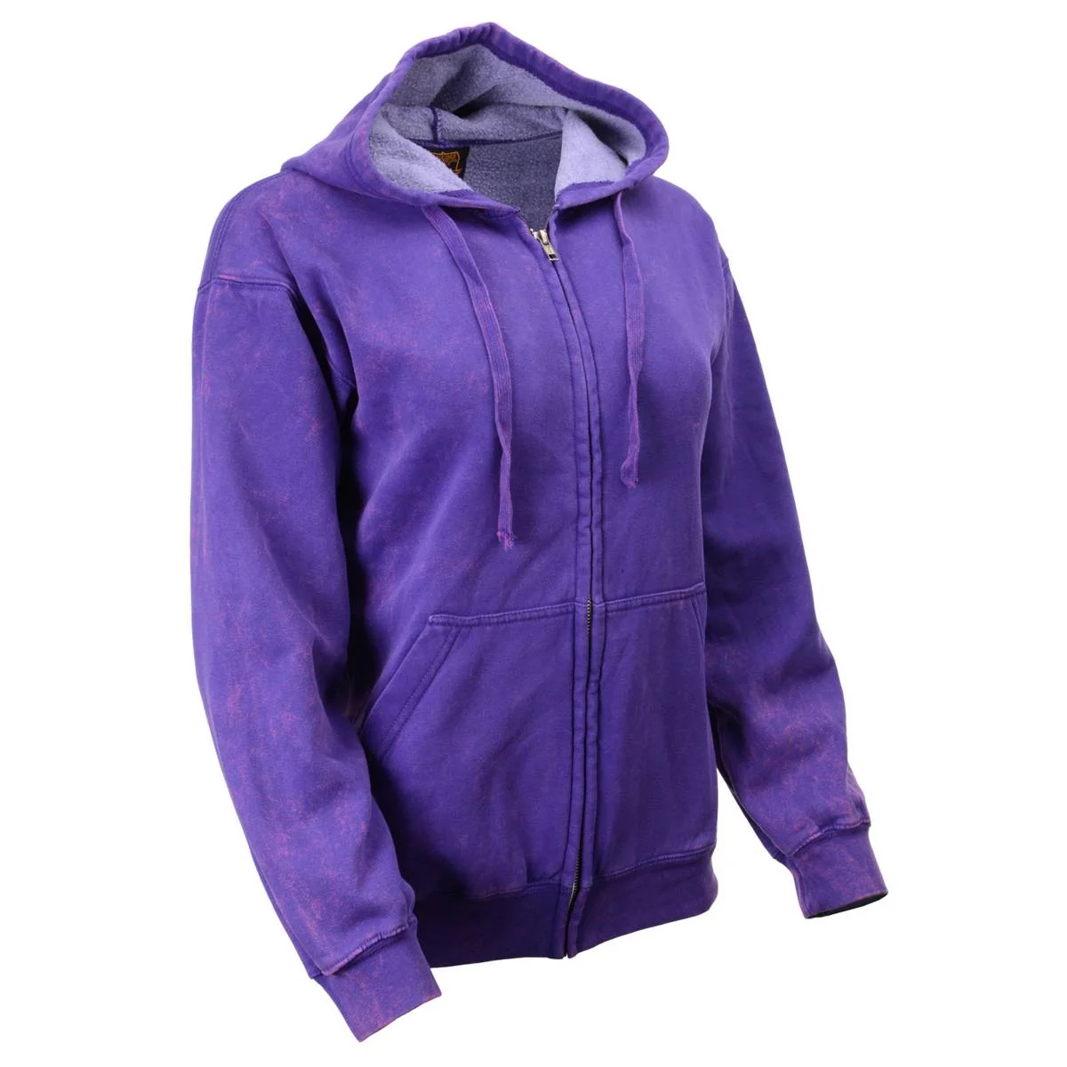 Recyclable Milwaukee Leather MNG21622 Women’s Distressed Purple Sweatshirt Full Zip Up Long Sleeve Casual Hoodie – with Pocket Optimized