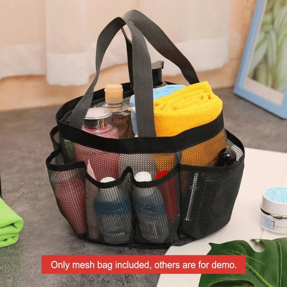 Luxury Portable Mesh Shower Bag Organized Toiletry Storage for On-the-Go Pure