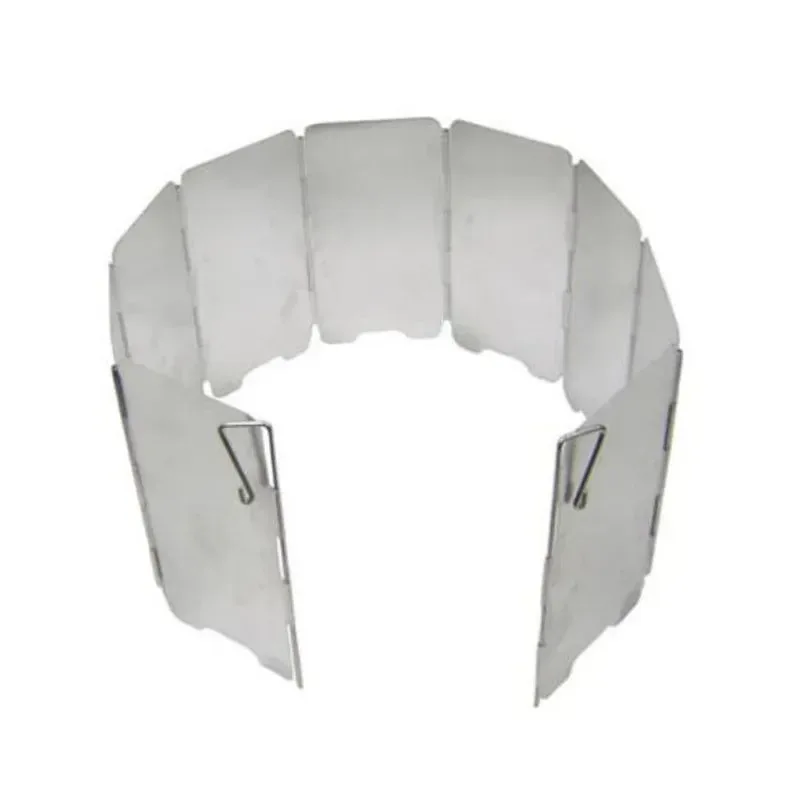Exclusive 9 Plates Foldable Gas Stove Windshield – Outdoor Camping Windproof Screen for Cooking Burner Exceptional