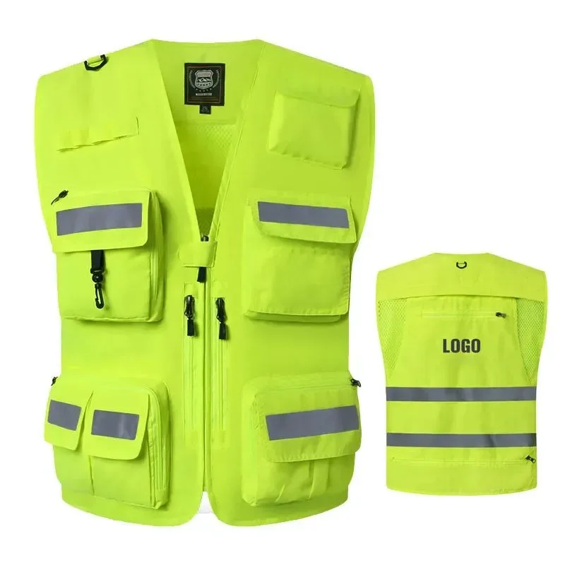 Reliable Reflective Vest Emergency Rescue – Multi-Pocket Communication Fire Safety Officer Work Clothes