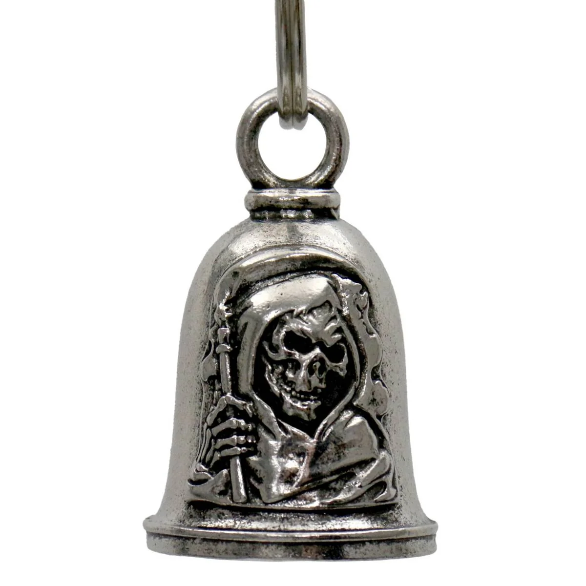 Reusable Milwaukee Leather MLB9131 Reaper Motorcycle Good Luck Bell w Key Ring-Key Chain Accessory for Bikers Functional