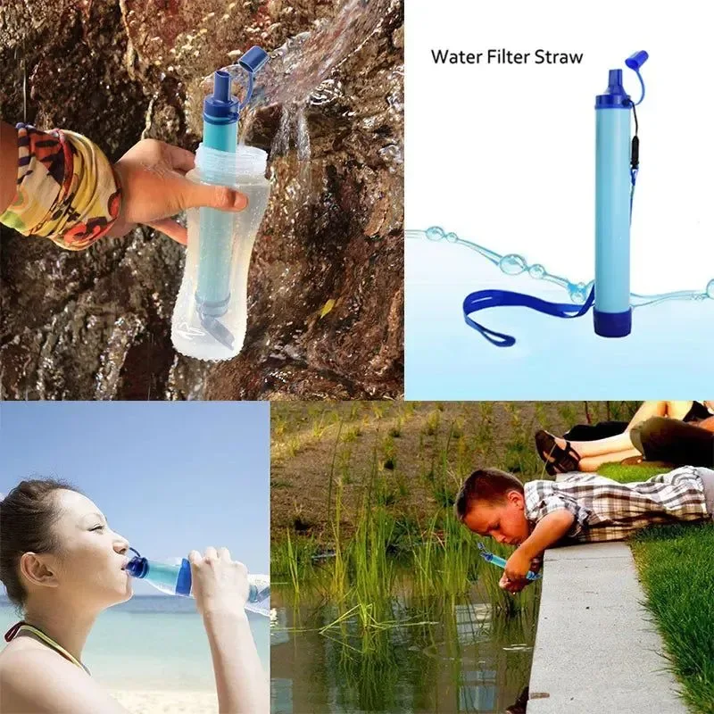 Refined Portable Outdoor Water Purifier – Four-Stage Direct-Drink Filtration for Camping Hiking Emergency Survival Original Design