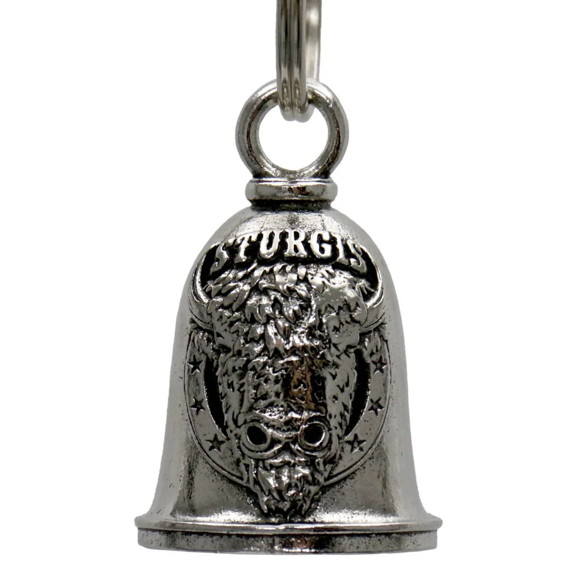 Crafted Milwaukee Leather MLB9143 Sturgis Buffalo Motorcycle Good Luck Bell w Key Ring-Key Chain Accessory for Bikers Detailed