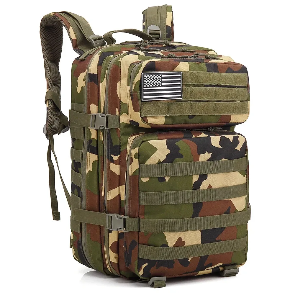 Trusted 45L Tactical Backpack Versatile Survival Gear for Hunting Camping Hiking and Gym Elegant