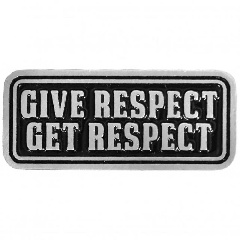 Flexible Milwaukee Leather MLP9267 Give Respect Pin For Jackets Vest Hats and Clothing Professional