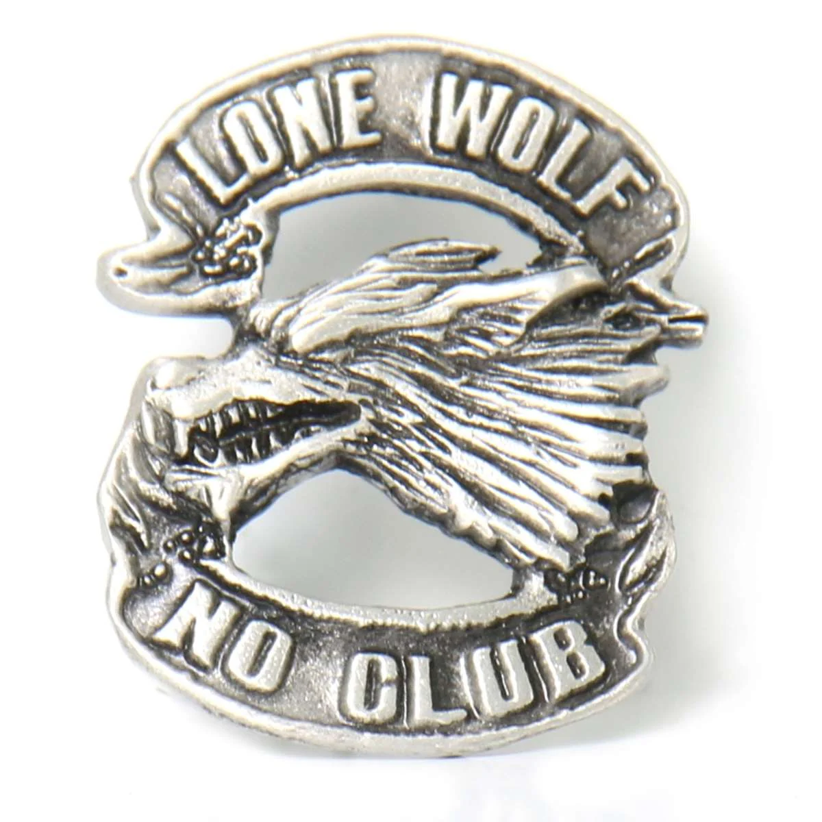 Detailed Milwaukee Leather MLP9213 Lone Wolf Pin For Jackets Vest Hats and Clothing Casual