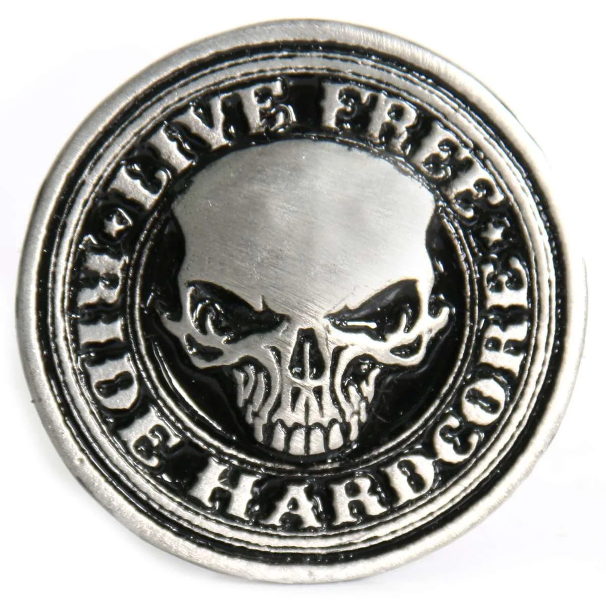 Reusable Milwaukee Leather MLP9241 Hardcore Stencil Skull Biker Pin For Jackets Vest Hats and Clothing Stylish