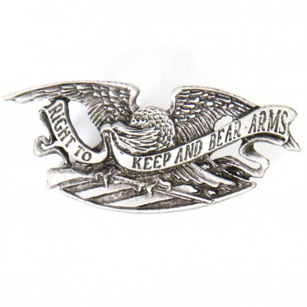 High-End Milwaukee Leather MLP9247 Keep and Bear Arms Pin For Jackets Vest Hats and Clothing Powerful