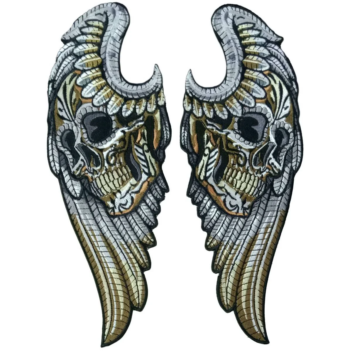 Artisan Hot Leathers Angel Wings Skull 14 11 X 13.5 Embroidered Patch PPQ2429 Specialty