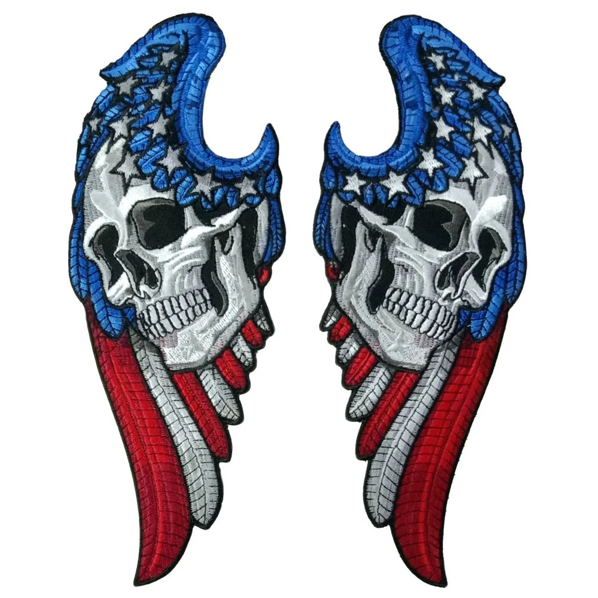 Enhanced Hot Leathers Angel Wings Flag Skl 10 7.9 X 9.6 Embroidered Patch PPQ2419 Organic
