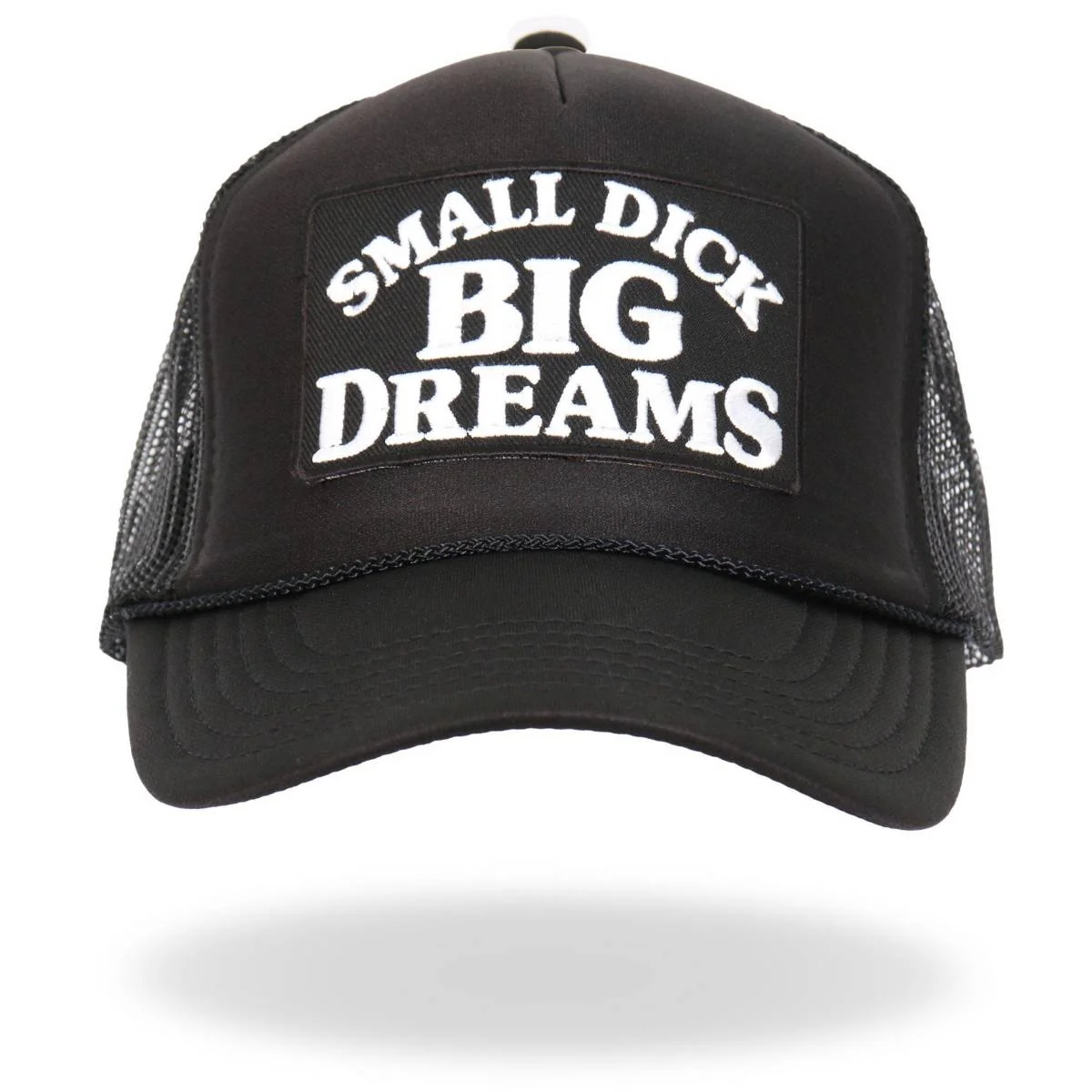Premium Material Hot Leathers Small Dick Big Dreams Snap Back Trucker Hat GSH2050 Powerful