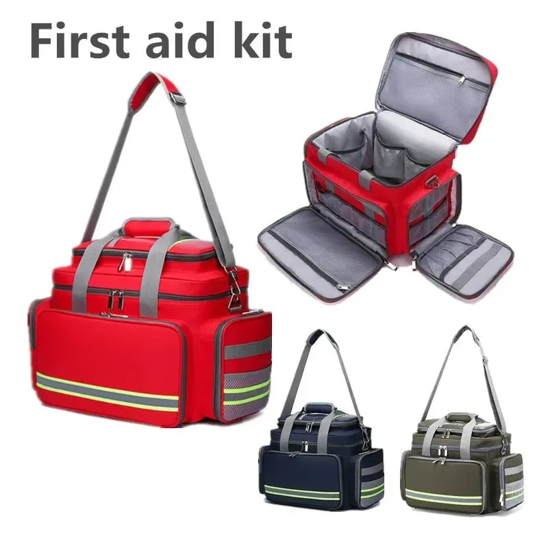 Fashionable Large Capacity Waterproof First Aid Medical Bag – Outdoor Emergency Rescue Reflective Oxford Multi-Pocket Travel Bag Convenient